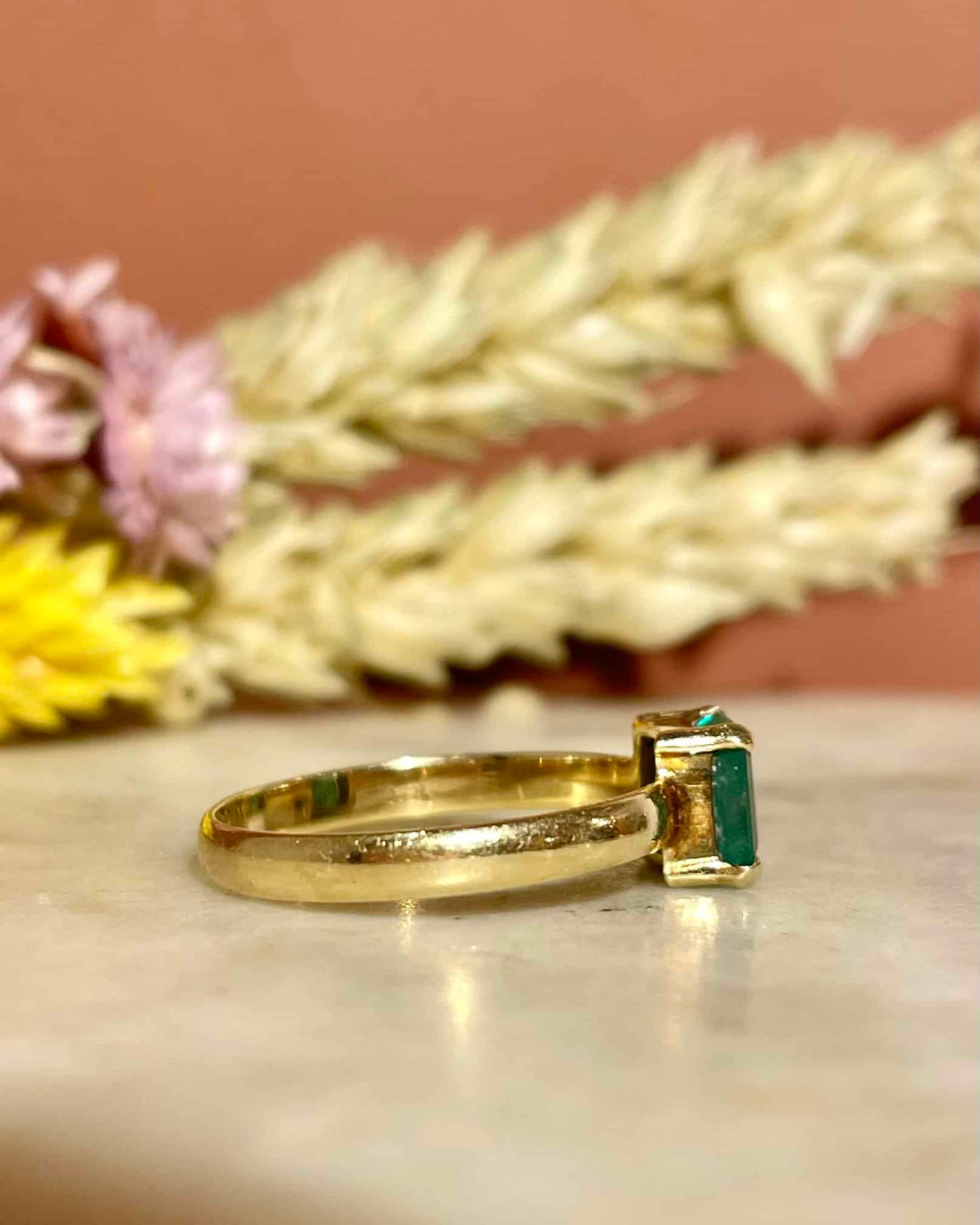 Bague Solitaire Émeraude 0.80 carat &quot;Frances&quot;