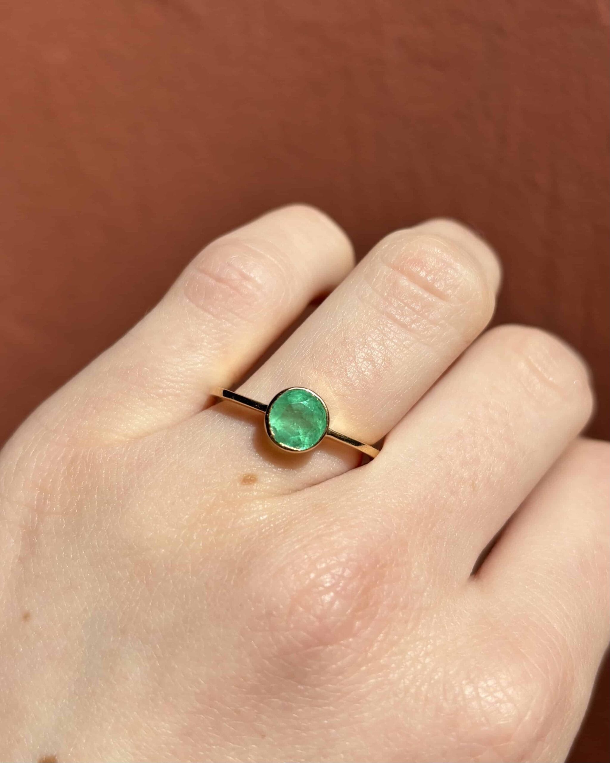 Bague Solitaire Émeraude 1 carat "Kiera"