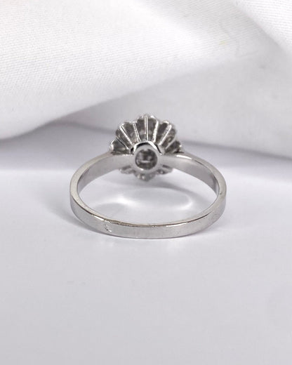 Bague Solitaire Fleur Diamant "Aglaé" - Elliade Paris