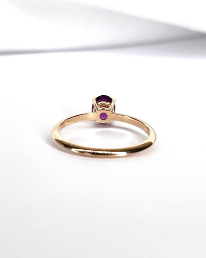 Bague Solitaire Grenat 0.80 carat "Patricia" - Elliade Paris