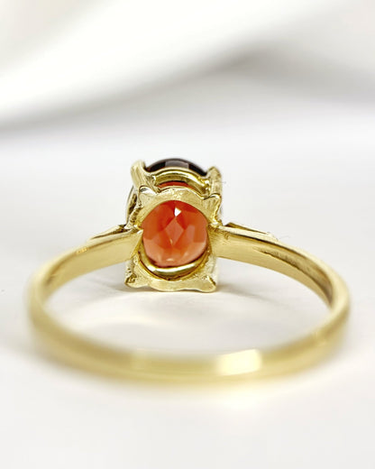 Bague Solitaire Grenat 1.45 carat "Daniel" - Elliade Paris