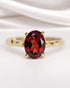 Bague Solitaire Grenat 1.45 carat "Daniel" - Elliade Paris