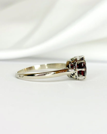 Bague Solitaire Grenat 2.15 carats "Rina" - Elliade Paris