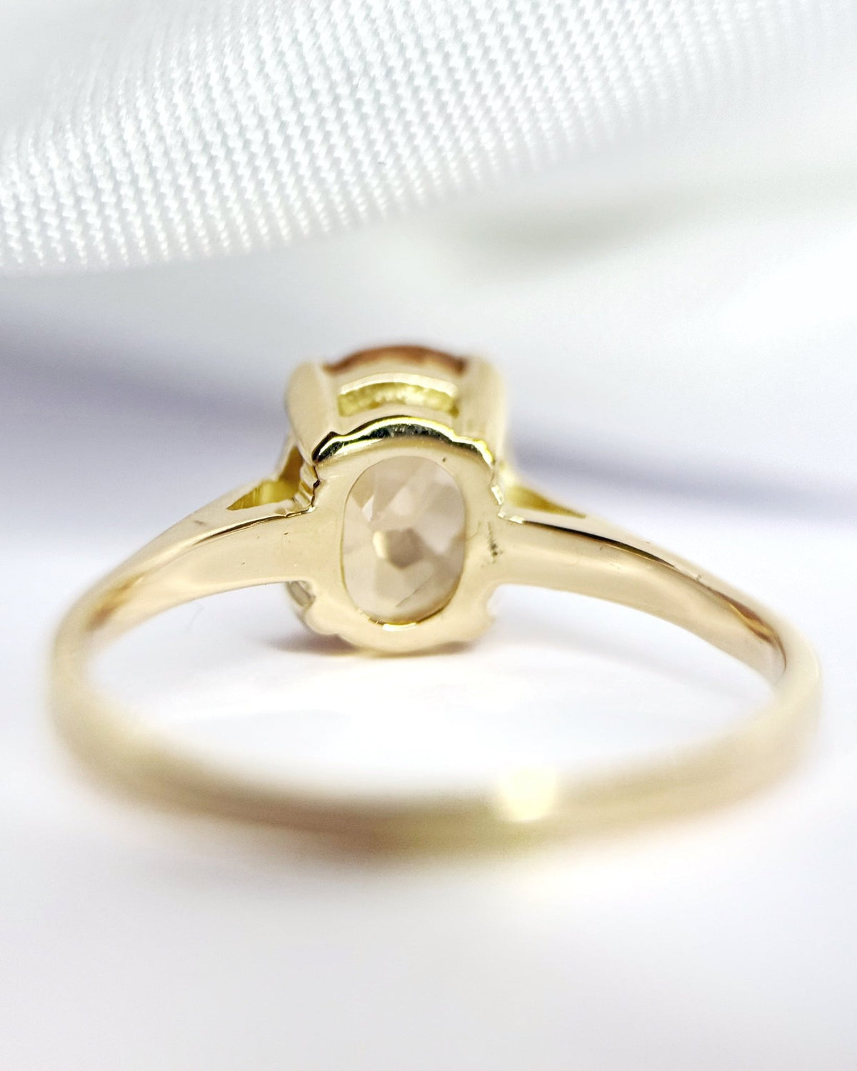 Bague Solitaire Grenat Hessonite 1.38 carat "Mélanie" - Elliade Paris