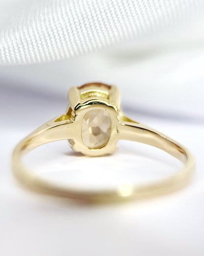 Bague Solitaire Grenat Hessonite 1.38 carat "Mélanie" - Elliade Paris