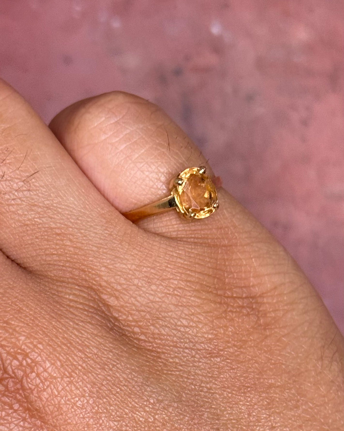Bague Solitaire Grenat Hessonite 1.38 carat "Mélanie" - Elliade Paris