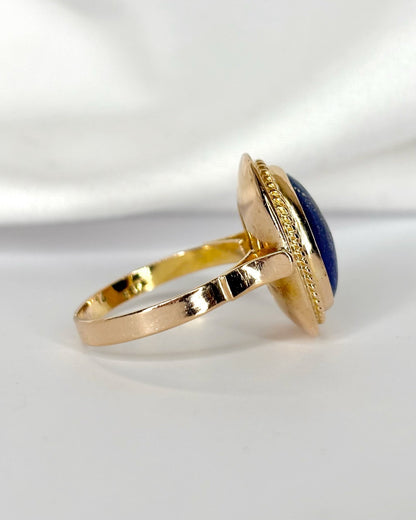 Bague Solitaire Lapis - Lazuli 4.30 carats "Ernestine" - Elliade Paris