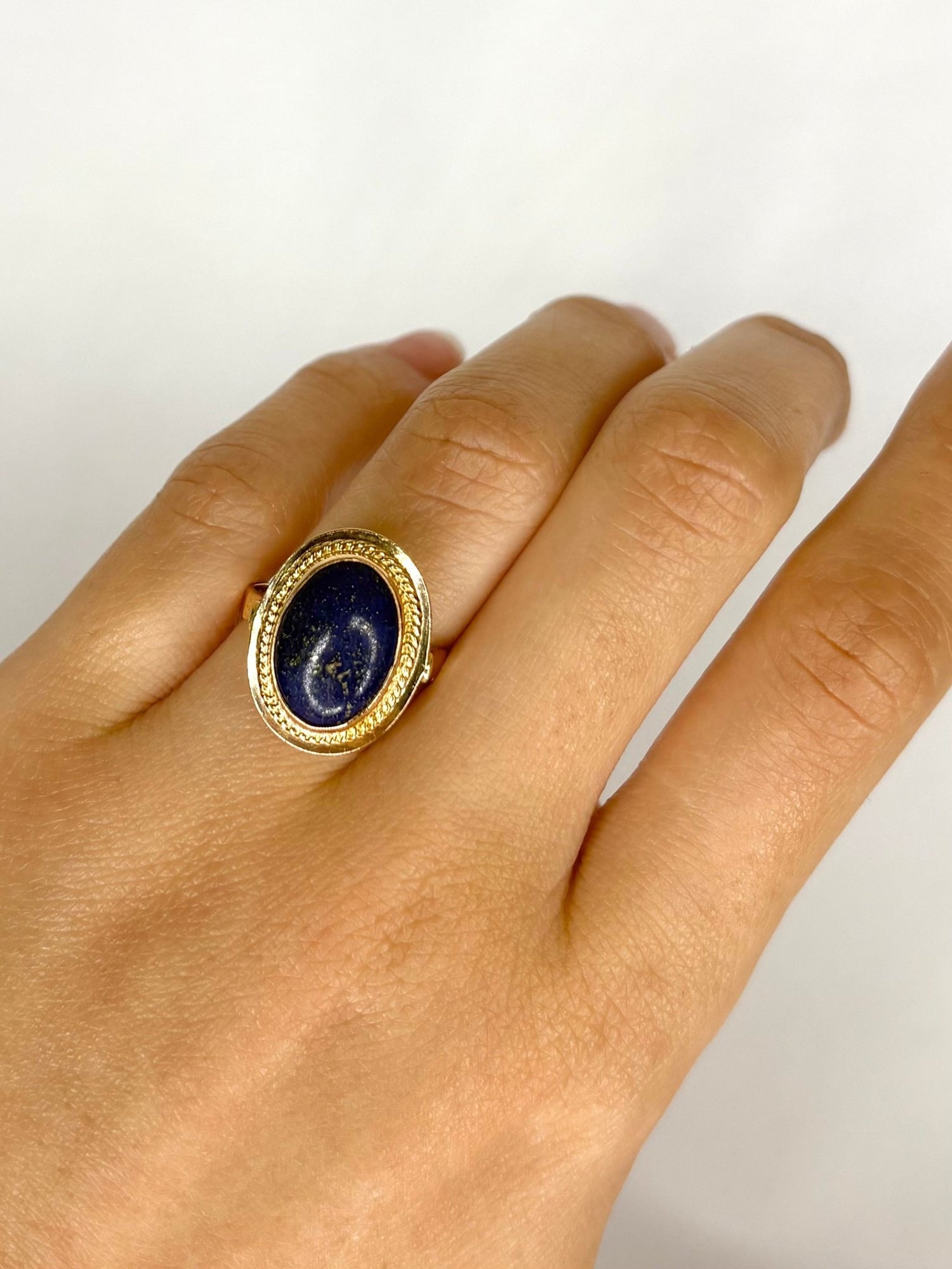 Bague Solitaire Lapis - Lazuli 4.30 carats "Ernestine" - Elliade Paris