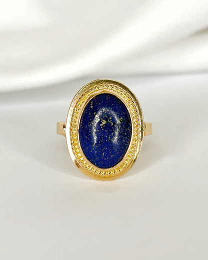 Bague Solitaire Lapis - Lazuli 4.30 carats "Ernestine" - Elliade Paris