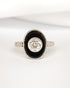 Bague Solitaire Onyx & Diamant 0.65 carat "Annabelle" - Elliade Paris