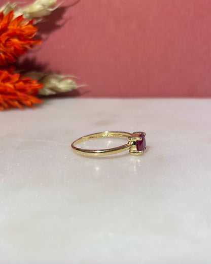 Bague Solitaire Rubis 0.40 carat &quot;Joelia&quot; - Elliade Paris