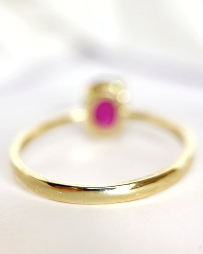 Bague Solitaire Rubis 0.92 carat "Ines" - Elliade Paris