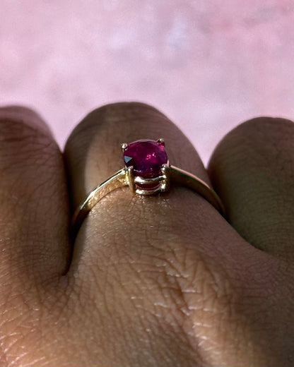 Bague Solitaire Rubis 0.92 carat "Ines" - Elliade Paris