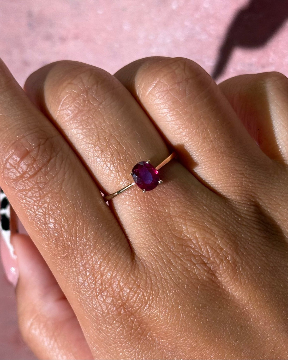 Bague Solitaire Rubis 0.92 carat "Ines" - Elliade Paris