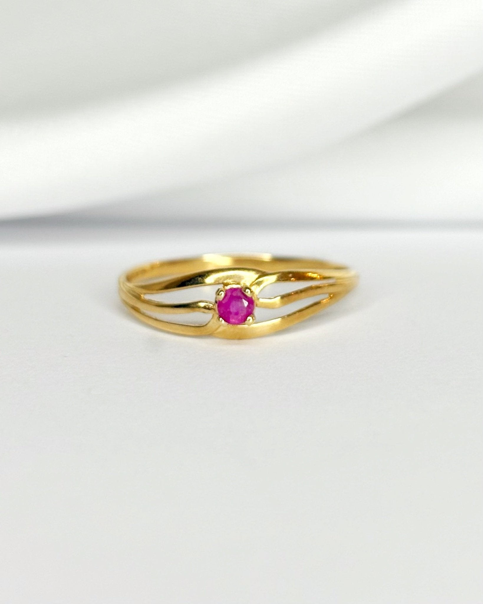 Bague Solitaire Rubis "Callisto" - Elliade Paris