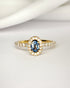 Bague Solitaire Saphir 0.40 carat & Diamants 0.64 carat "Magda" - Elliade Paris