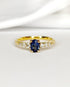 Bague Solitaire Saphir 0.55 carat & Diamants "Sofia" - Elliade Paris
