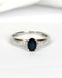 Bague Solitaire Saphir 0.65 carat & Diamants "Oxa" - Elliade Paris
