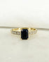 Bague Solitaire Saphir 1.30 carat & 8 Diamants "Loli" - Elliade Paris