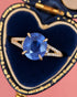 Bague Solitaire Saphir 2.64 carats & Diamants "Romane" - Elliade Paris