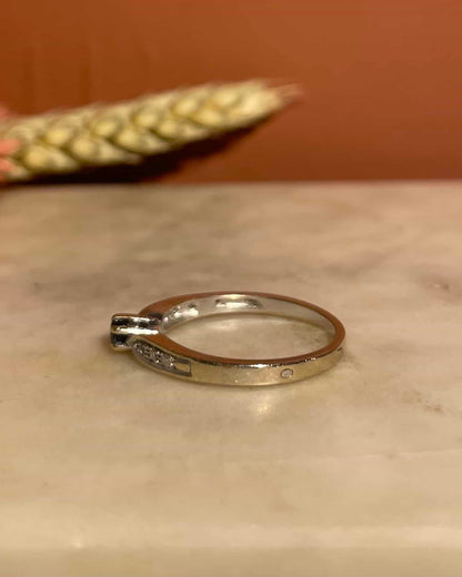 Bague Solitaire Saphir &amp; Diamants &quot;Fionna&quot; - Elliade Paris