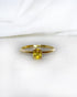 Bague Solitaire Saphir Jaune 0.50 carat "Aymie" - Elliade Paris