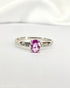Bague Solitaire Saphir Rose 0.43 carat & Diamants "Séraphine" - Elliade Paris