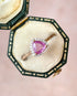 Bague Solitaire Saphir Rose 1 carat & Topazes "Mandy" - Elliade Paris