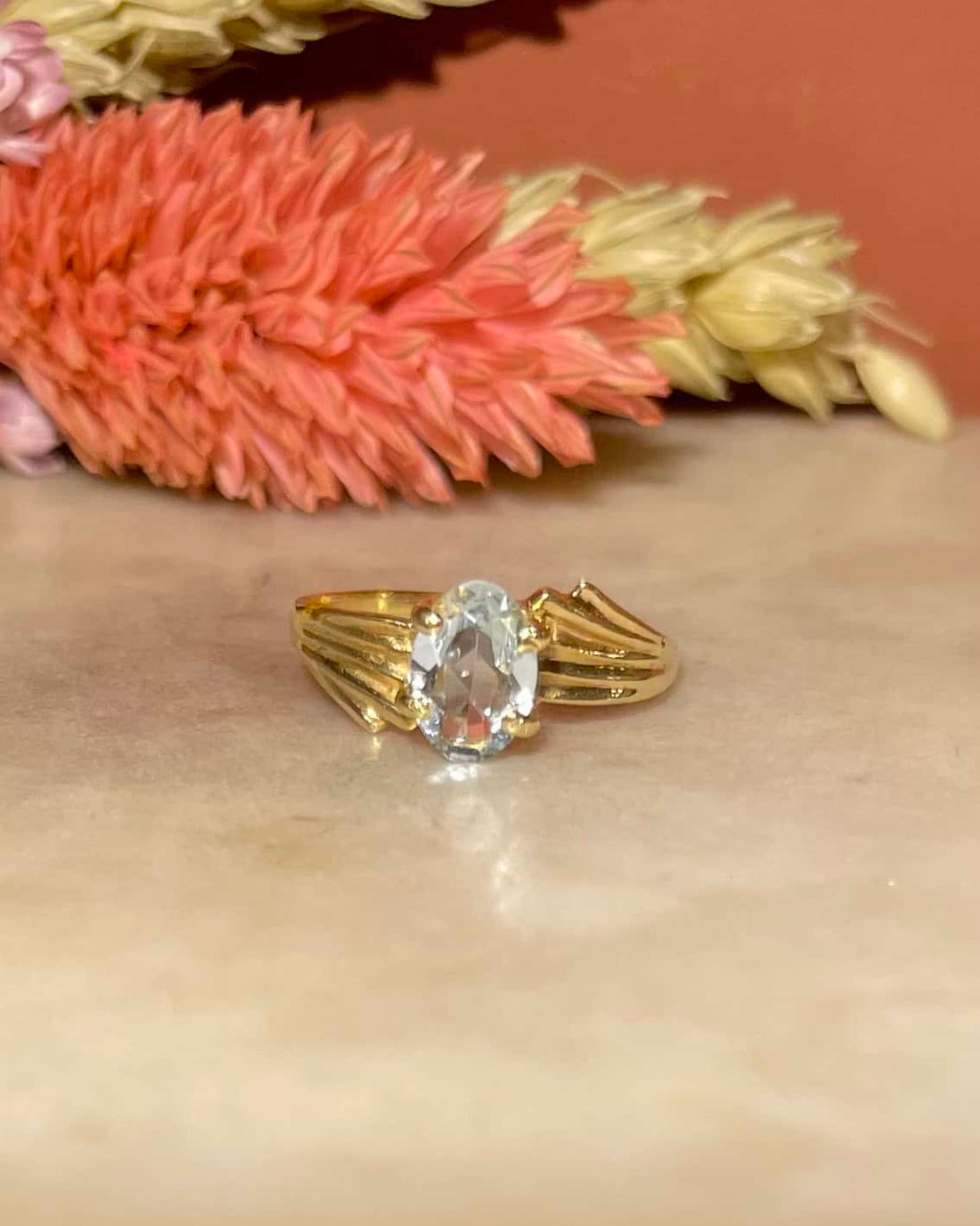Bague Solitaire Aigue-Marine &quot;Aléana&quot;