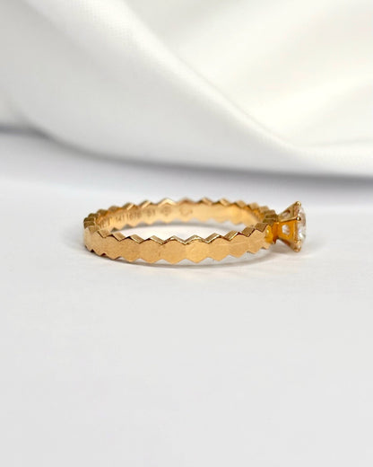 Bague Solitaire Signée Chaumet Diamant 0.30 carat "Bee my love" - Elliade Paris