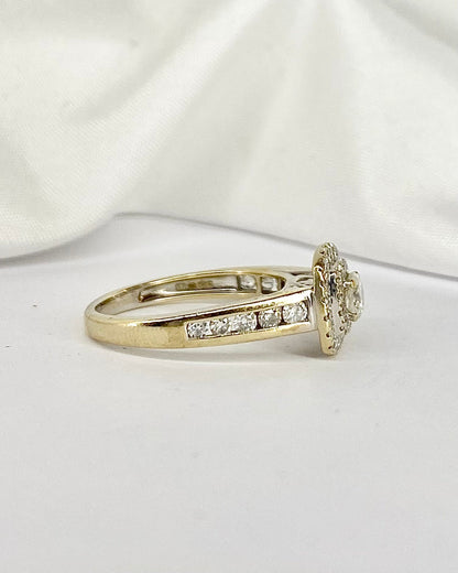 Bague Solitaire Style Art Déco Diamants 0.80 carat &quot;Colombe&quot; - Elliade Paris