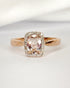 Bague Solitaire Style Art Déco Morganite 0.70 carat & Diamants "Adeline" - Elliade Paris