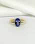 Bague Solitaire Tanzanite 2 carats & 6 Diamants "Aïna" - Elliade Paris