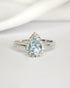 Bague Solitaire Topaze 1.50 carat & Diamants "Romy" - Elliade Paris