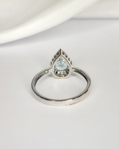 Bague Solitaire Topaze 1.50 carat &amp; Diamants "Romy" - Elliade Paris