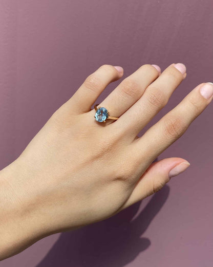 Bague Solitaire Topaze 2.10 carats &quot;Manon&quot; - Elliade Paris