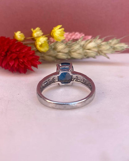Bague Solitaire Topaze 2.90 carats &amp; Diamants &quot;Leila&quot; - Elliade Paris