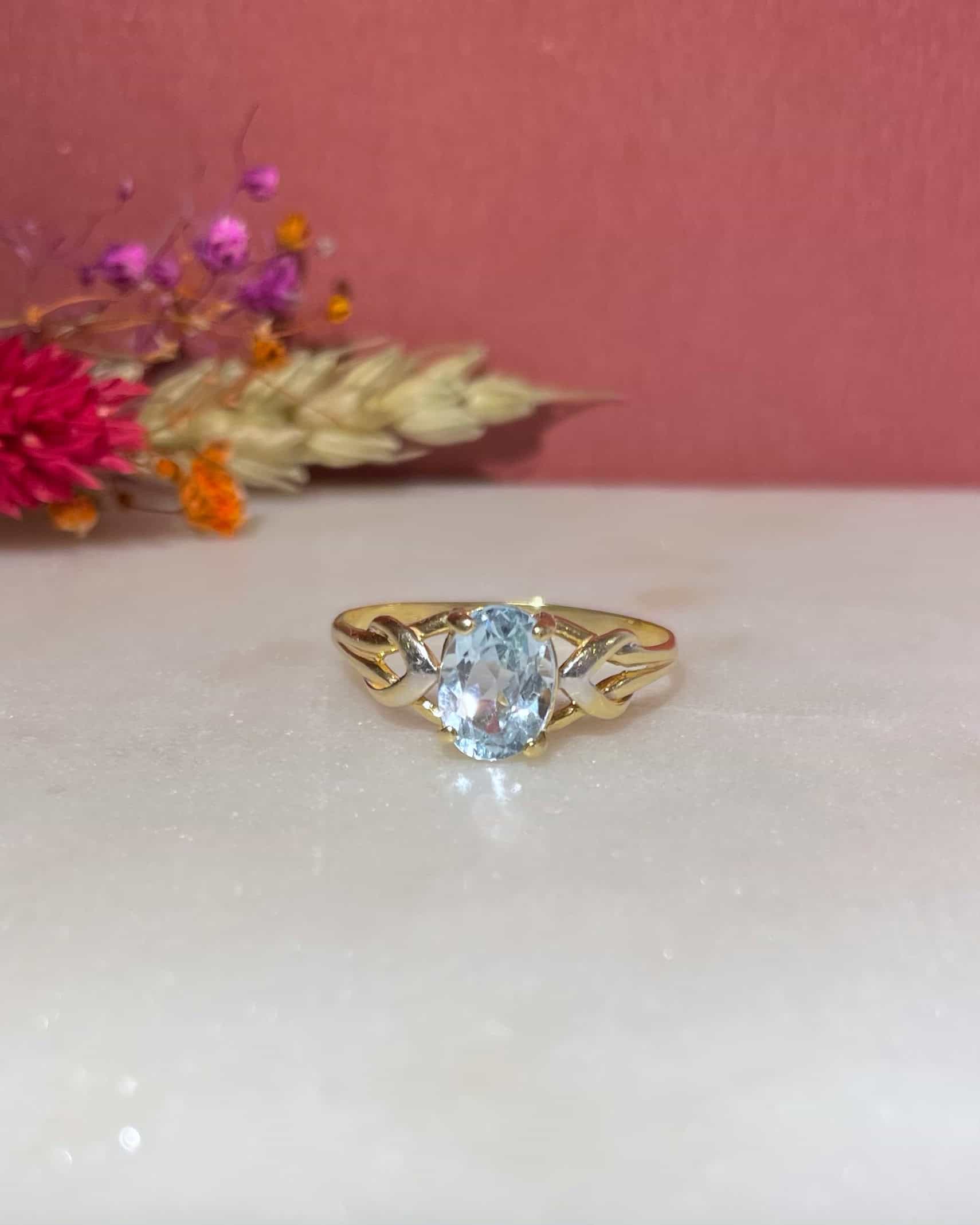 Bague Vintage Cocktail Topaze 1.50 carat "Alani" - Elliade Paris