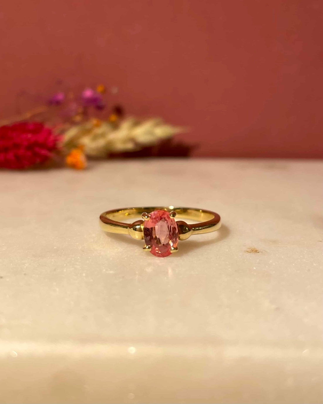Bague Solitaire Tourmaline 0.80 Carat &quot;Sorina&quot; - Elliade Paris