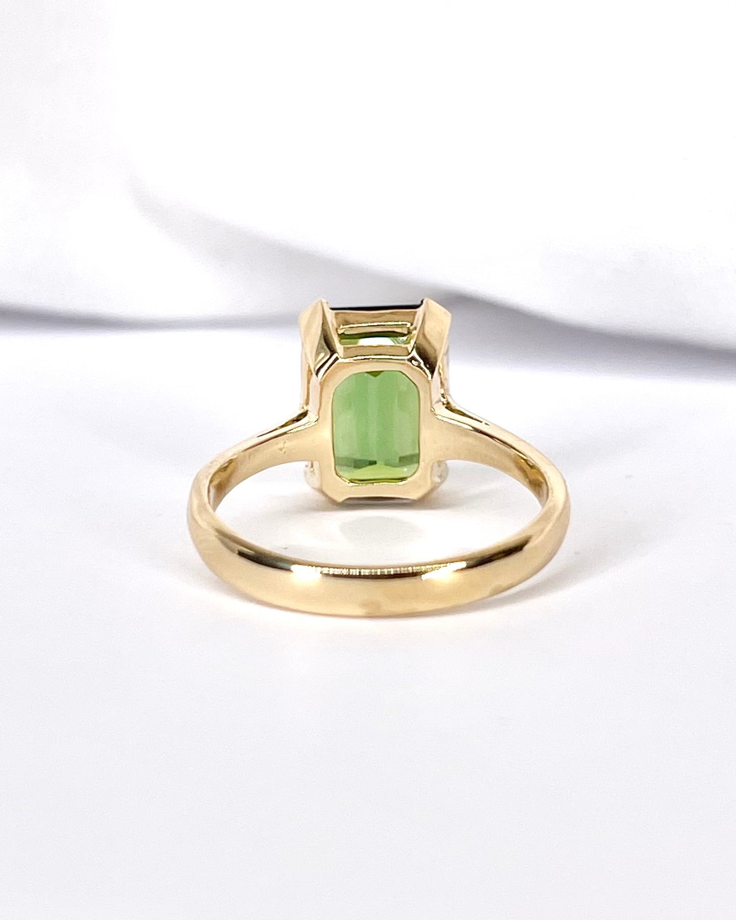 Bague Solitaire Tourmaline 3.10 carats 4.09g "Inès" - Elliade Paris