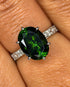 Bague Solitaire Tourmaline 4.37 carats & Diamants "Irina" - Elliade Paris