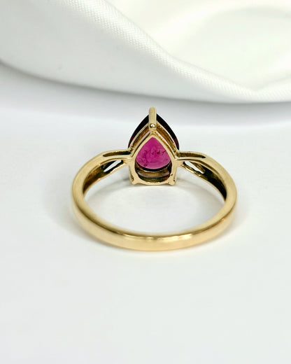 Bague Solitaire Tourmaline Rose 1.25 carat "Aïna" - Elliade Paris