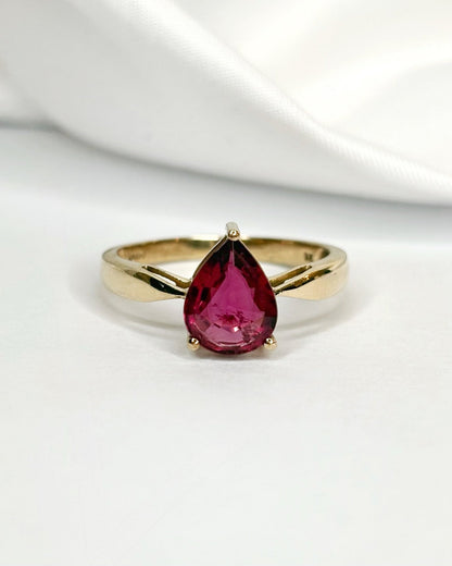 Bague Solitaire Tourmaline Rose 1.25 carat "Aïna" - Elliade Paris