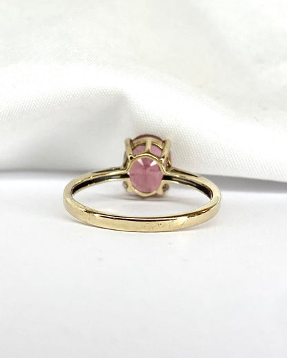 Bague Solitaire Tourmaline Rose 1.84 carat &quot;Leslie&quot; - Elliade Paris