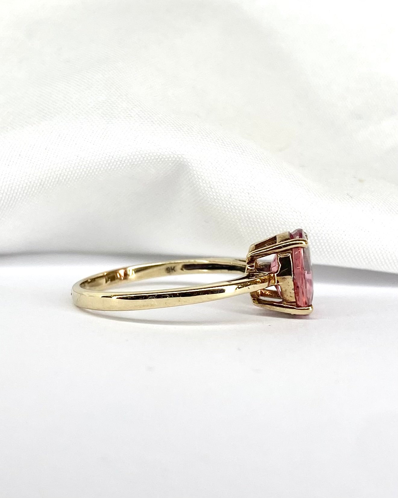 Bague Solitaire Tourmaline Rose 1.84 carat &quot;Leslie&quot; - Elliade Paris