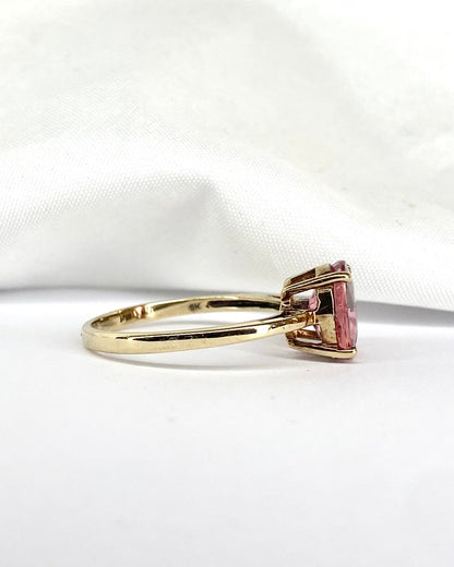 Bague Solitaire Tourmaline Rose 1.84 carat &quot;Leslie&quot; - Elliade Paris