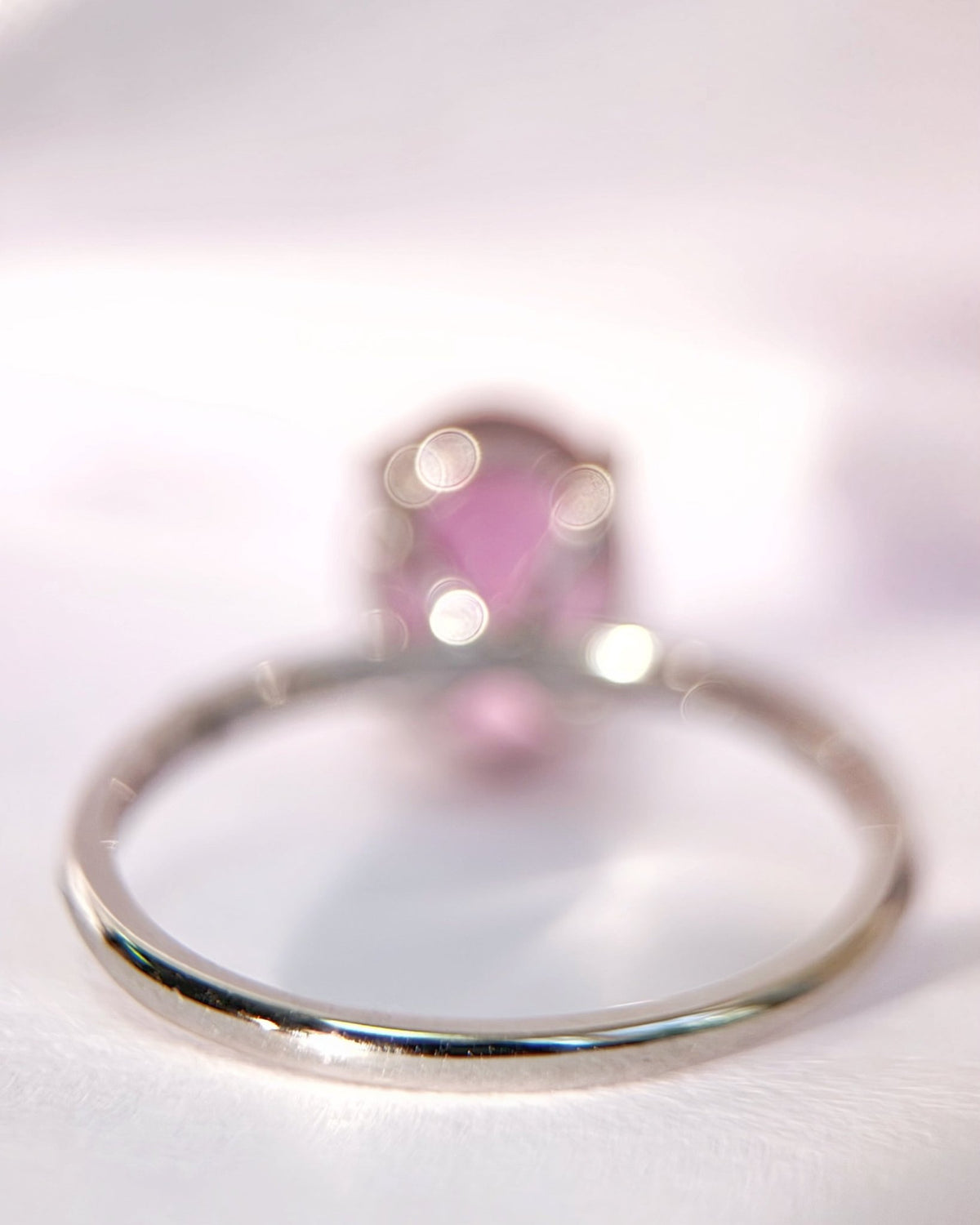 Bague Solitaire Tourmaline Rose 2.20 carats &amp; Diamants "Tania" - Elliade Paris