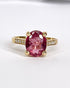 Bague Solitaire Tourmaline Rose 2.40 carats & Diamants "Pauline" - Elliade Paris