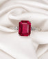 Bague Solitaire Tourmaline Rubellite & Diamants "Violaine" - Elliade Paris