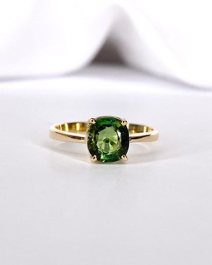 Bague Solitaire Tourmaline Verte 1.40 carat "Dune" - Elliade Paris